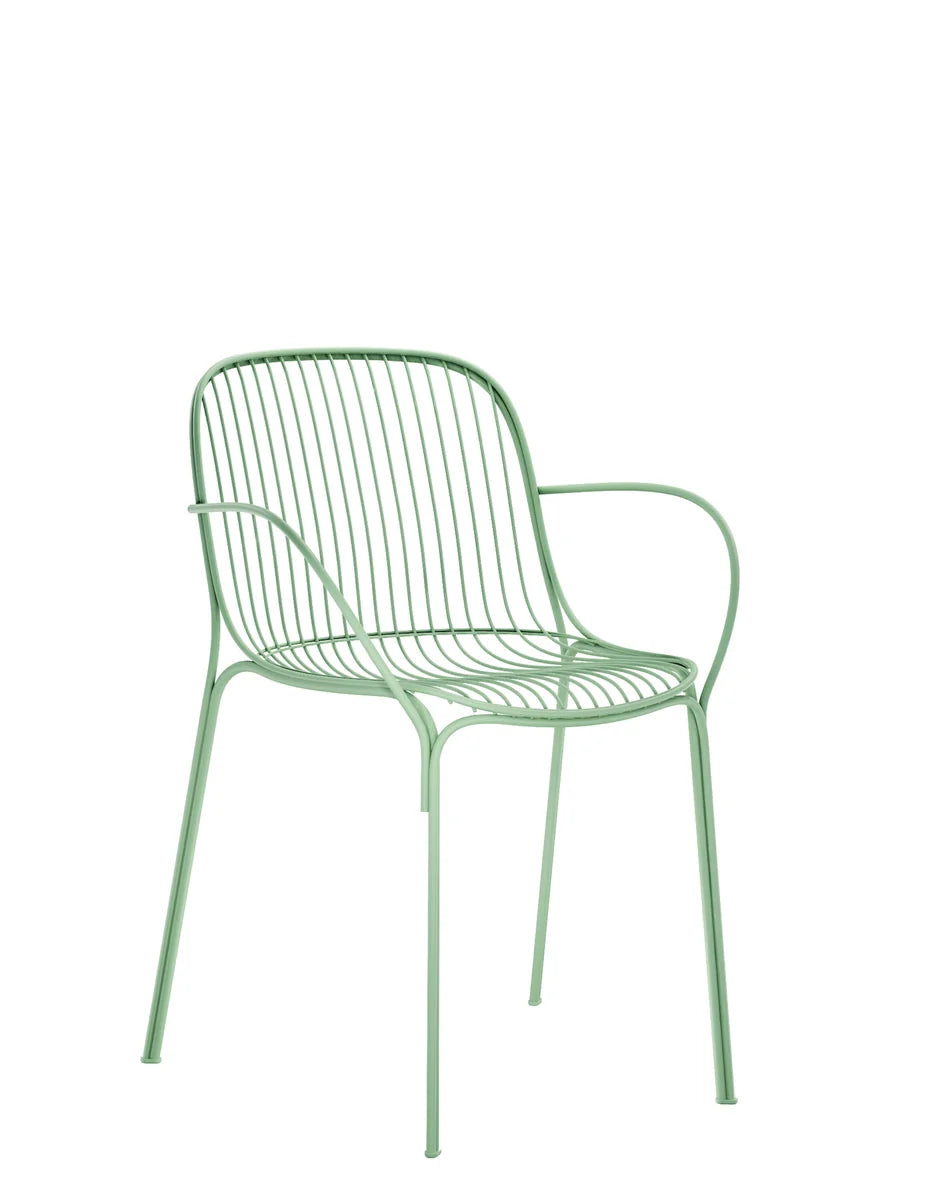 Chaise avec accoudoirs HiRay - Ludovica + Roberto Palomba - Kartell-Vert-The Woods Gallery