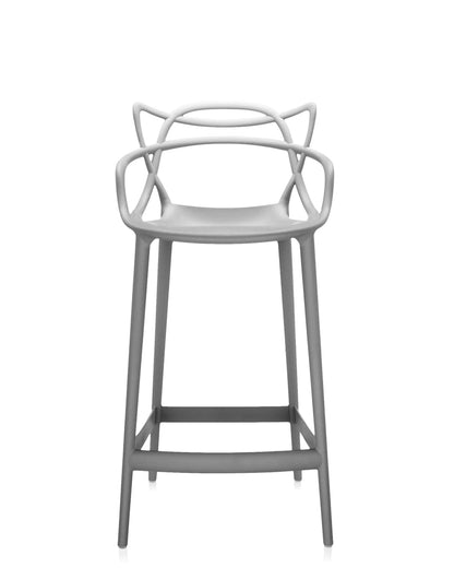 Chaise de bar Masters Stool de Philippe Starck & Eugeni Quitllet - Kartell-Gris-H 99 cm X L 49 cm-The Woods Gallery