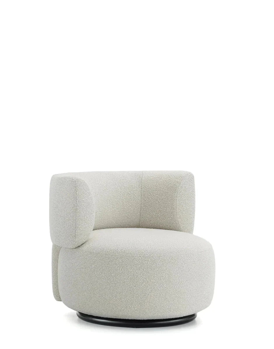 Fauteuil K-Wait tissu bouclé de Rodolfo Dordoni - Kartell-Beige-The Woods Gallery