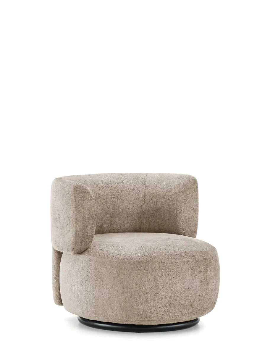 Fauteuil K-Wait tissu chenille de Rodolfo Dordoni - Kartell-Beige-The Woods Gallery