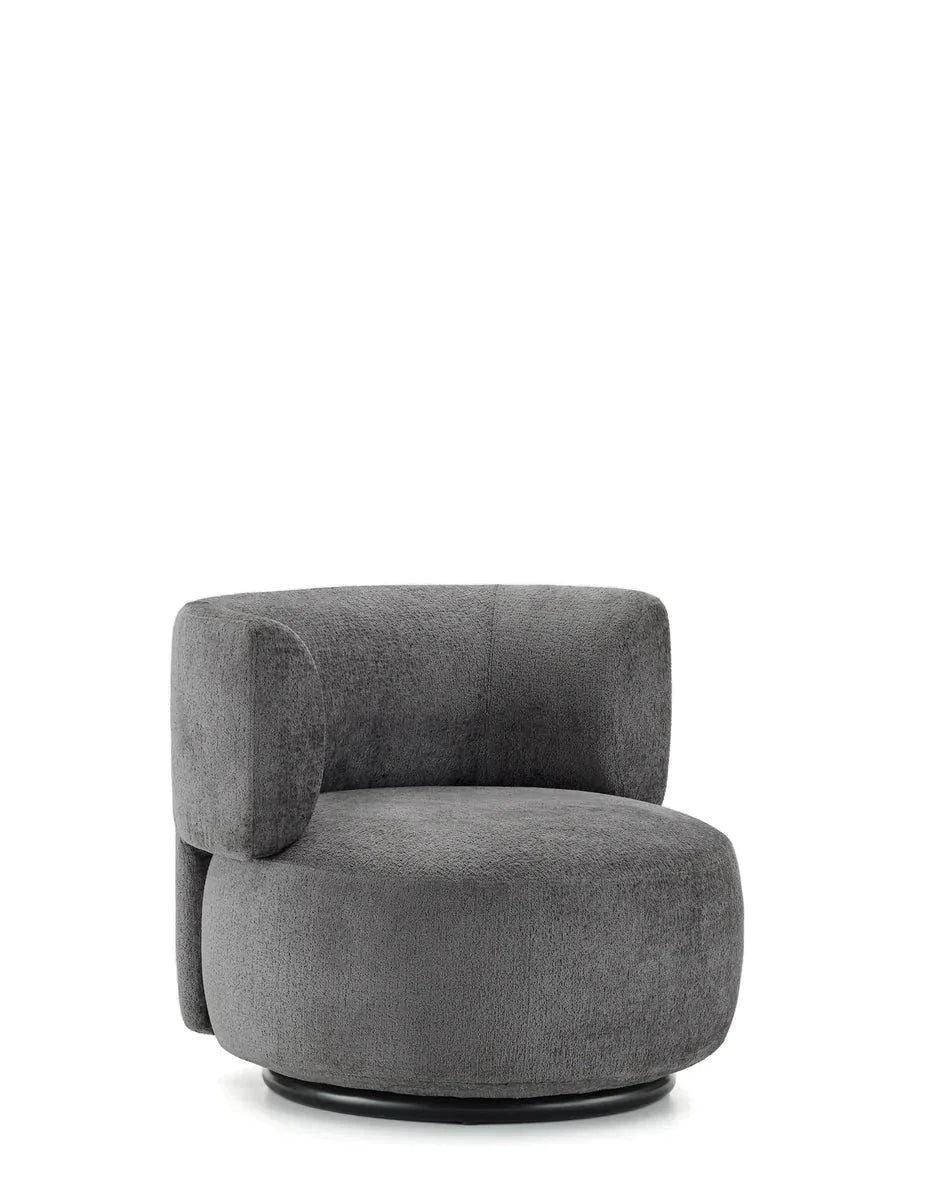 Fauteuil K-Wait tissu chenille de Rodolfo Dordoni - Kartell-Gris-The Woods Gallery