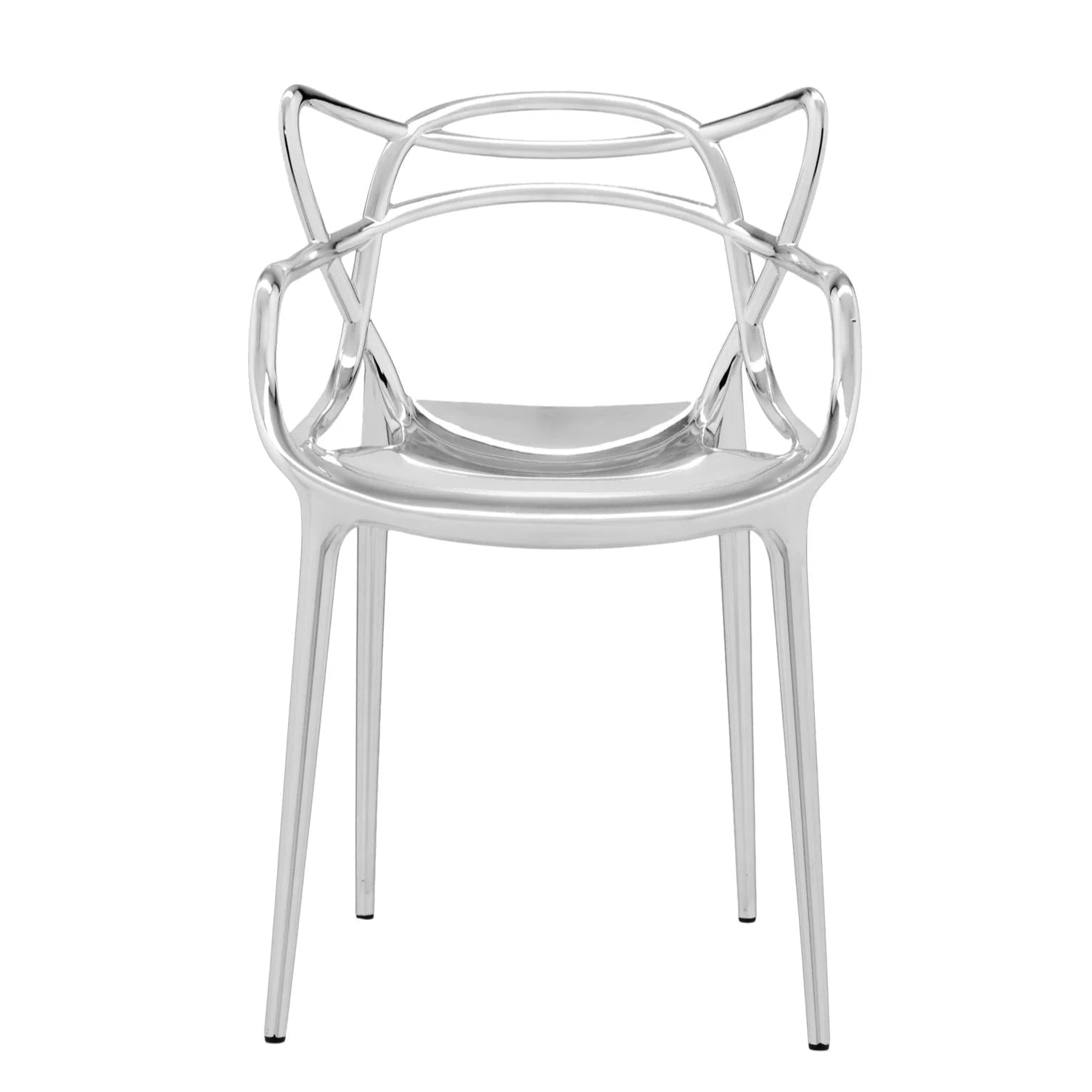 Lot de 2 Chaises Masters de Philippe Starck & Eugeni Quitllet - Kartell-Chrome (métallisé)-The Woods Gallery