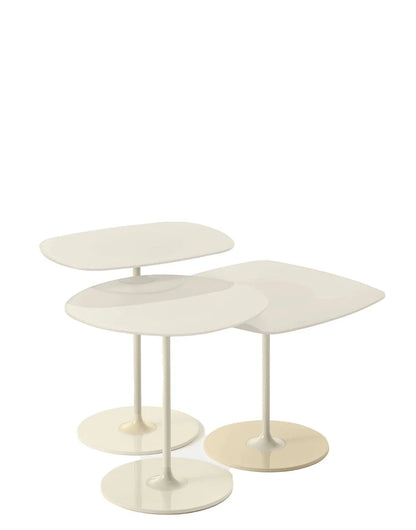 Lot de 3 tables d'appoint Thierry de Piero Lissoni - Kartell-Blanc-The Woods Gallery