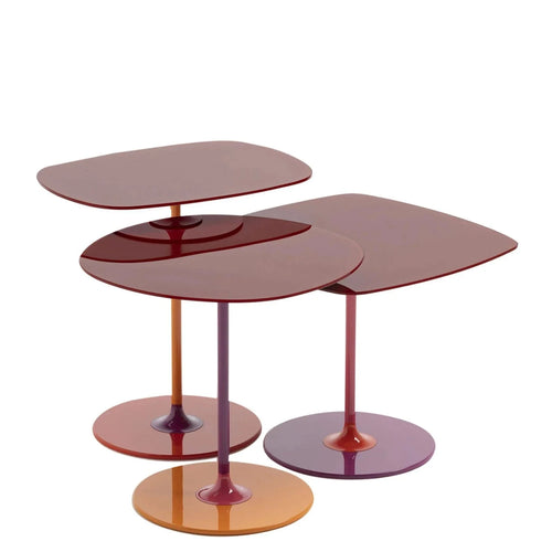 Lot de 3 tables d'appoint Thierry de Piero Lissoni - Kartell-Bordeaux-The Woods Gallery