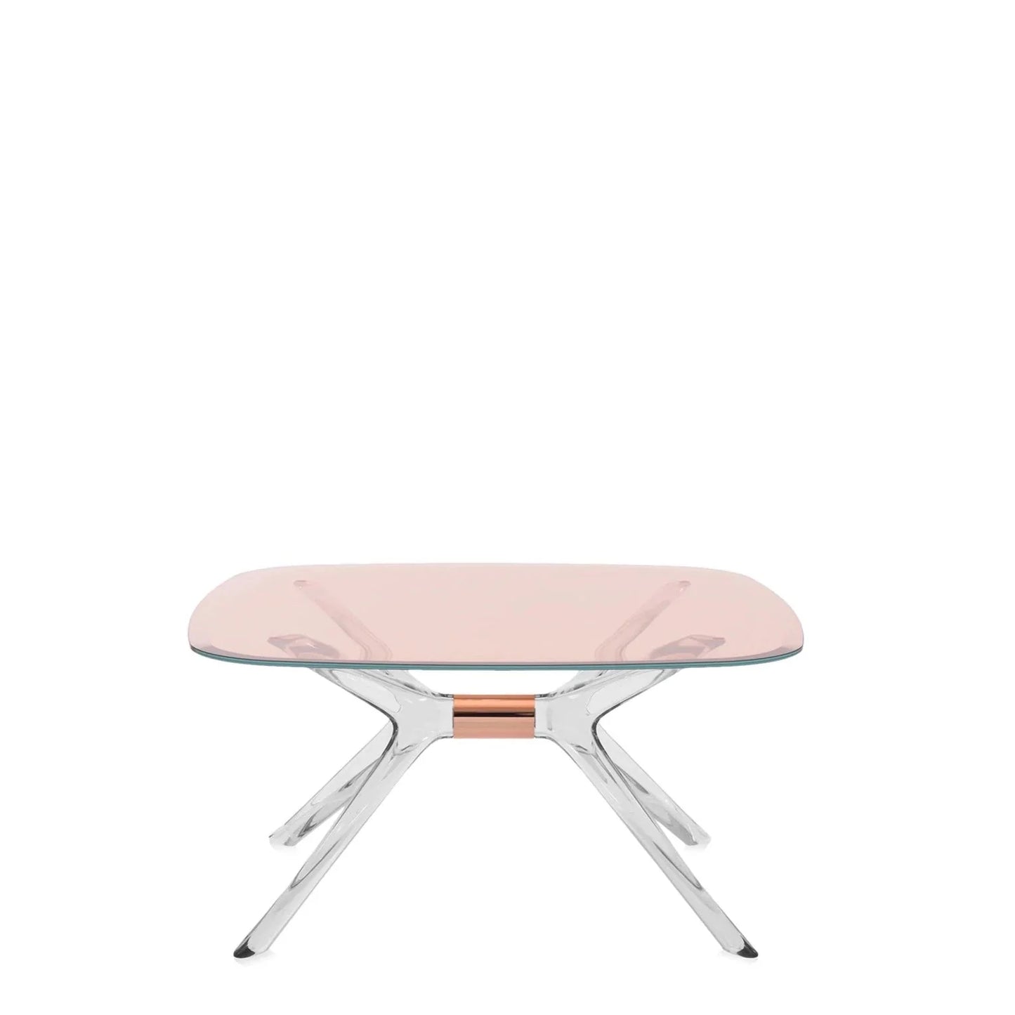 Table Blast de Philippe Starck - Kartell-Rose-Cristal - Détail Bronze-H 40 X L 80 cm-The Woods Gallery