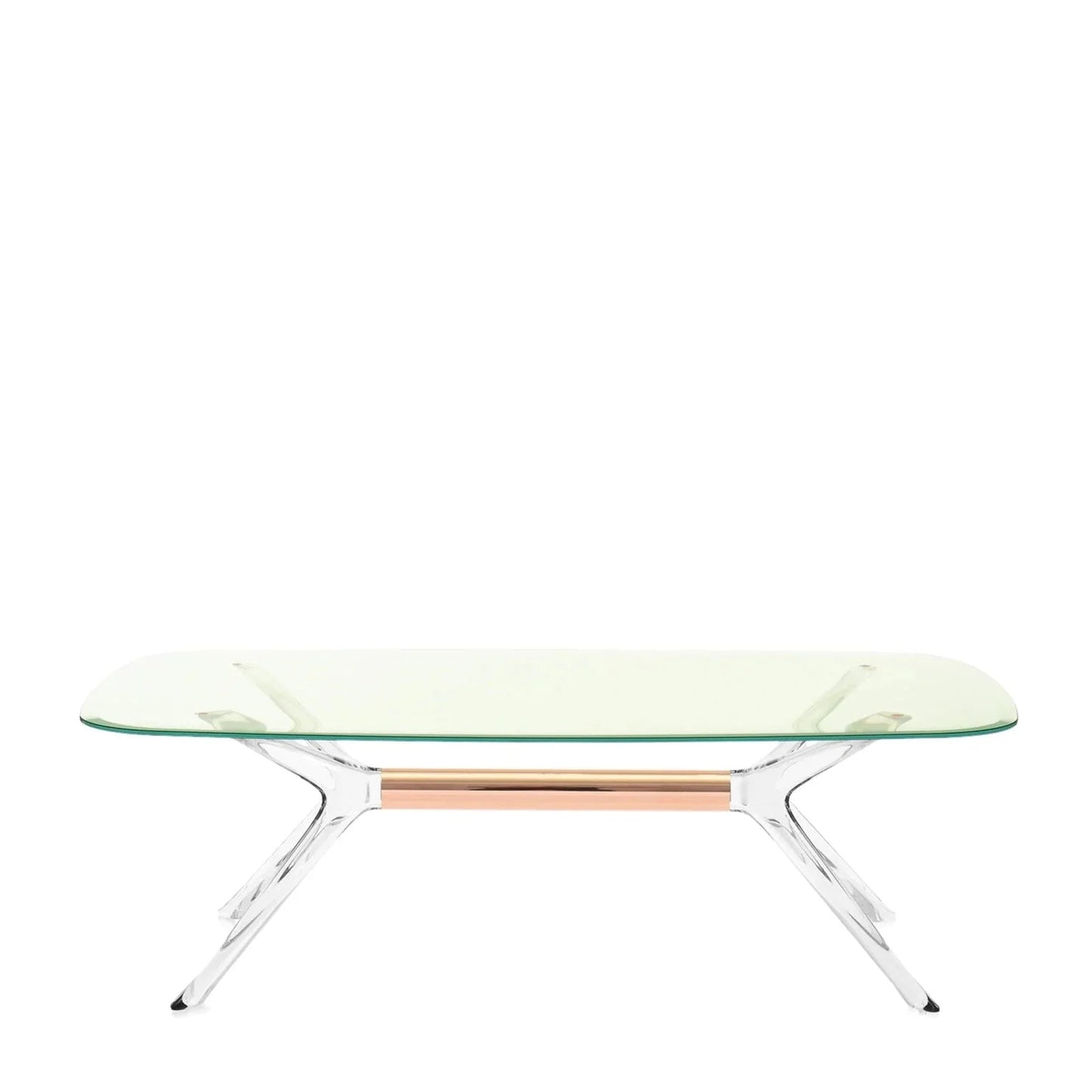 Table Blast de Philippe Starck - Kartell-Vert-Cristal - Détail Bronze-H 40 X L 130 cm-The Woods Gallery