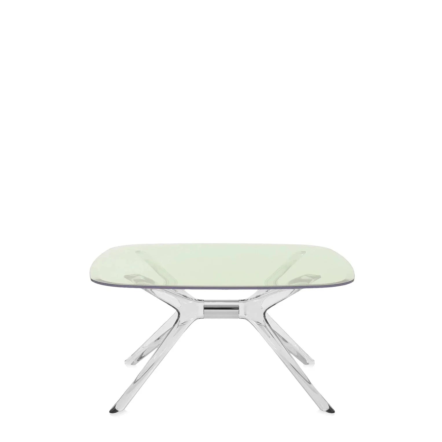 Table Blast de Philippe Starck - Kartell-Vert-Cristal - Détail Chromé-H 40 X L 80 cm-The Woods Gallery