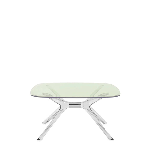 Table Blast de Philippe Starck - Kartell-Vert-Cristal - Détail Chromé-H 40 X L 80 cm-The Woods Gallery