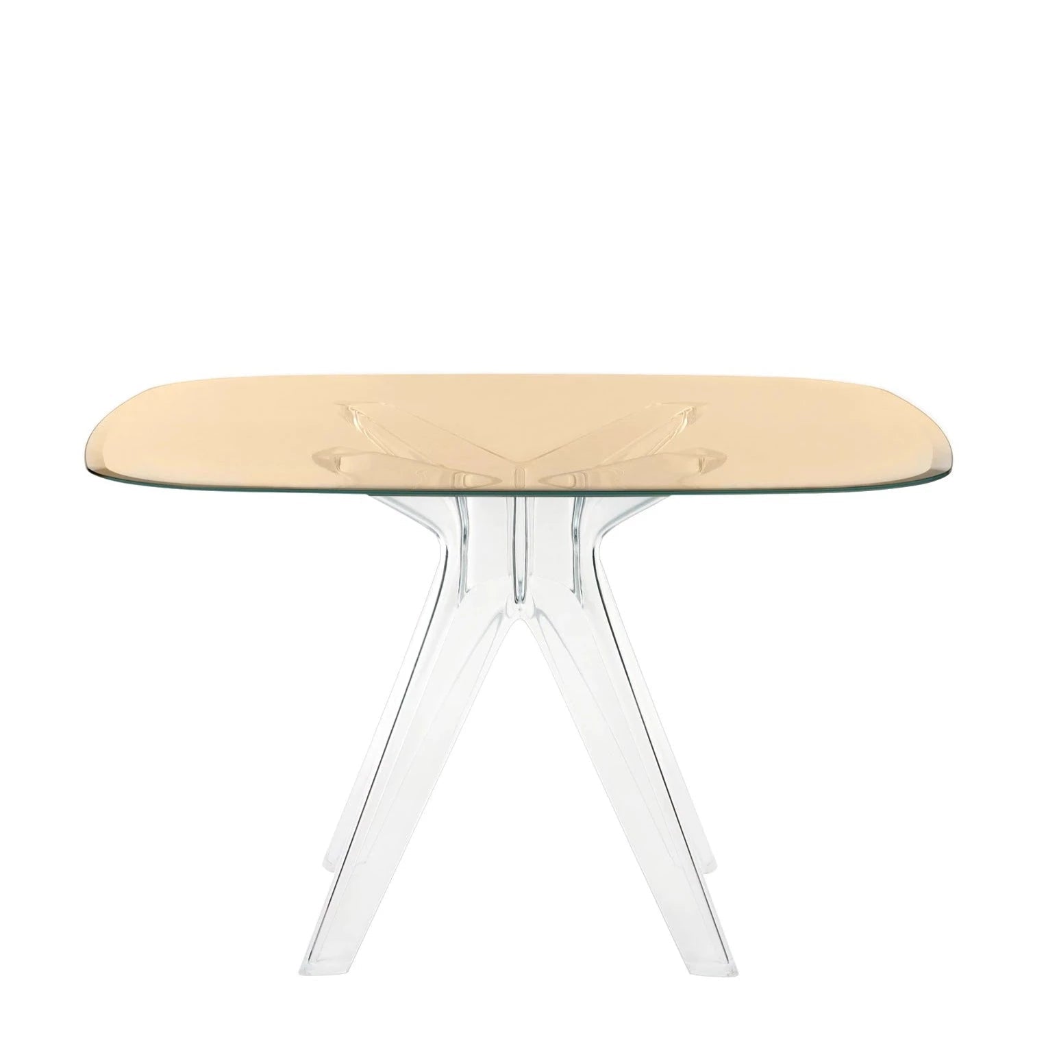 Table carrée Sir Gio de Philippe Starck Ø 120 - Kartell-Bronze-Transparent-The Woods Gallery