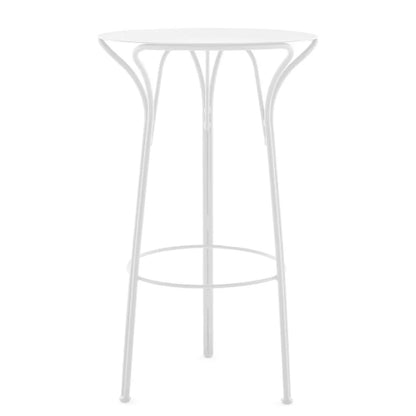 Table haute Hiray Ø 60 cm de Ludovica & Roberto - Kartell-Blanc-The Woods Gallery