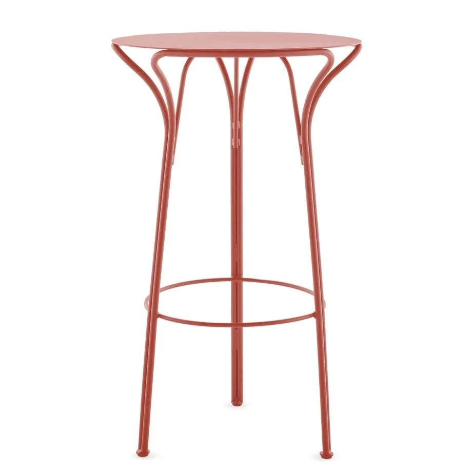 Table haute Hiray Ø 60 cm de Ludovica & Roberto - Kartell-Rouge terre-The Woods Gallery