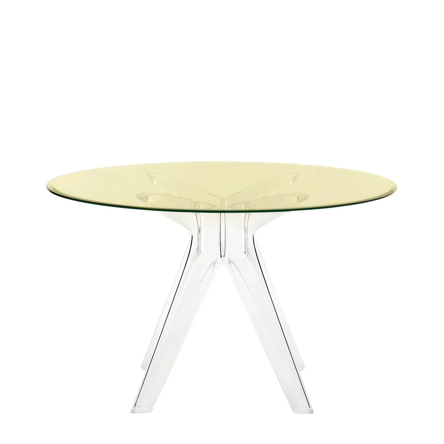 Tables rondes Sir Gio de Philippe Starck Ø 120 - Kartell-Jaune-Transparent-The Woods Gallery