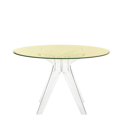 Tables rondes Sir Gio de Philippe Starck Ø 120 - Kartell-Jaune-Transparent-The Woods Gallery