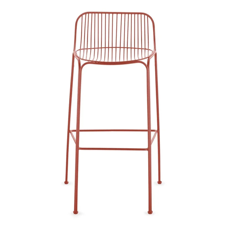 Tabouret haut Hiray de Ludovica et Roberto Palomba - Kartell-Rouge terre-The Woods Gallery